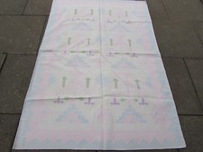 Old Traditionnel Fait à la Main Indien Dari Oriental Bleu Rose Coton Kilim