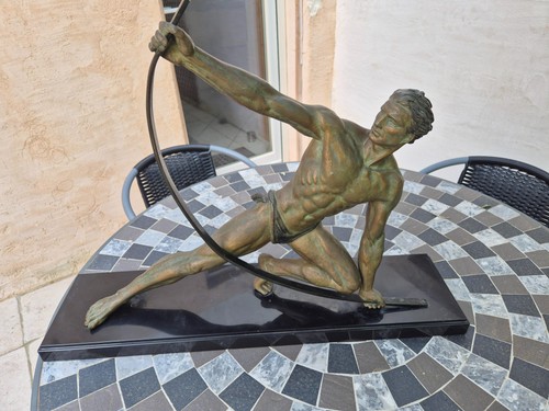 Bronze sur socle marbre - bronze, en