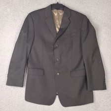 Calvin Klein Blazer Mens 42R Green Olive Wool Laine Cashmere Sport Coat Jacket