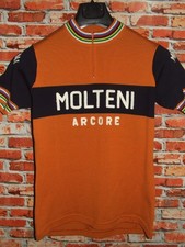 EROICA MOLTENI ARCORE CYCLING BIKE JERSEY VINTAGE 70'S WOOL EMBROIDERED REMAKE