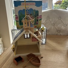Vintage Sylvanian Families, Lock Keepers Cottage Parrot Boxed Tomy 