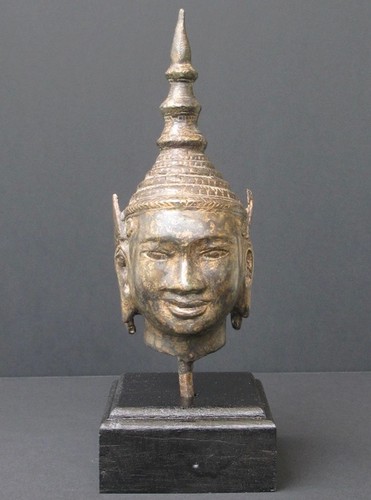Tête bouddha bronze - bouddha,