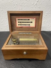 Vintage Antique 1940s THORENS NY SWISS Cylinder Music Box Plays 3 Songs #AL336