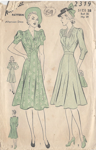 Robe vintage années - robe, 1940