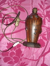 Pied De Lampe de ancien   En bois signé j. Pérard - Vintage