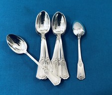 12 cuillères à café / moka SFAM modèle EMPIRE SANS GENE métal argenté 11,5 cm