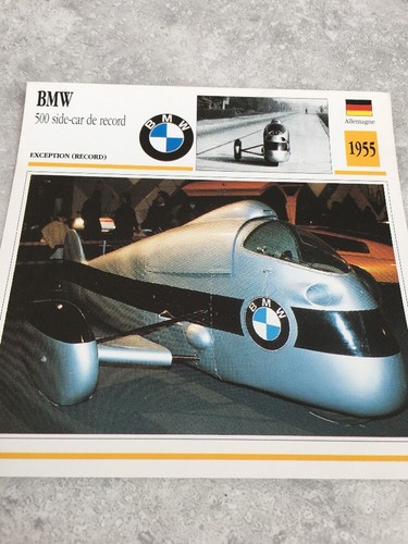 Bmw 500 side car record - bmw, 1955