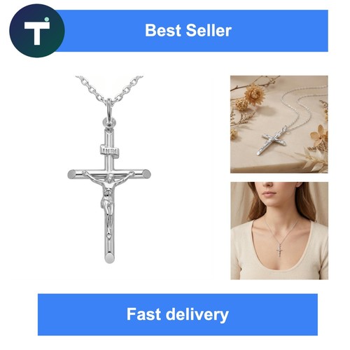 Collier croix argent sterling - collier,