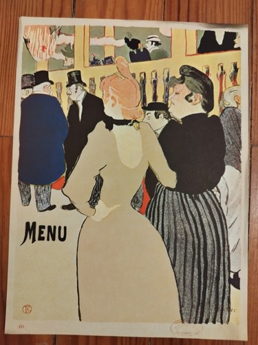 Toulouse lautrec menu au - toulouse-lautrec,