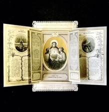 Pious Image A Double Triptych System Holy Friendship Ch. Letaille N°4 Lace