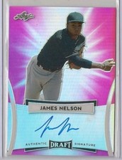 2017 Leaf Metal Draft JAMES NELSON Autograph Pink /10