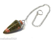 Unakite Stone Dowsing Pendulum Lighting Pendulum 