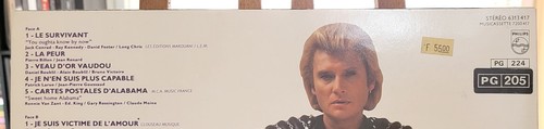 Johnny hallyday peur - peur, 33t