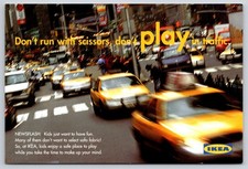 Don't Play in Traffic Kids Safe Play Area Ikea Store Ad Postcard UNP 4x6   