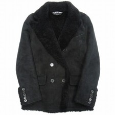 TOM FORD Mouton Coat Shearing Jacket Blouson Double Breath Fur Lamb Size 34