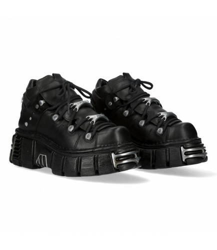 New rock botin - cuir, noir