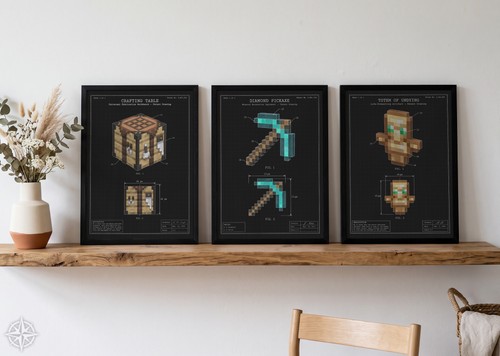 Lot minecraft item - item, affiches