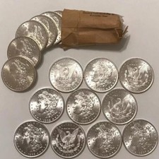 Lot of 6 1878-1893 CC Morgan American Silver Dollars - Mixed Dates Uncirculated