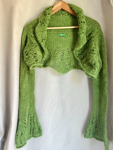 Vintage benetton green fuzzy - benetton,