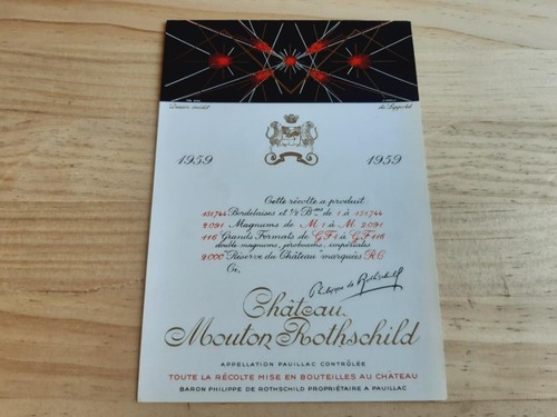 étiquette vin chateau mouton - vin,