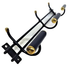 MAGNIFIQUE PORTE MANTEAUX EN METAL NOIR ET DORE VINTAGE 50's ROCKABILLY