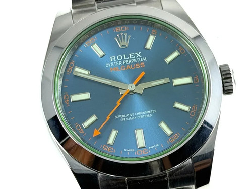 Rolex milgauss blue dial green - milgauss,