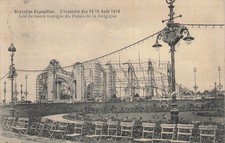 Belgique Bruxelles exposition l'incendie de août 1910  28066
