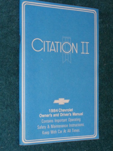 Chevrolet citation 1984 - chevrolet,