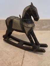 Cheval En Bois Et Metal Indien