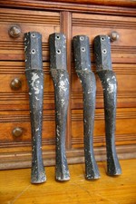 Antique Medical Cabinet Industrial Metal Legs set of 4 Vintage black