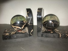 Serre-livres en marbre Portoro