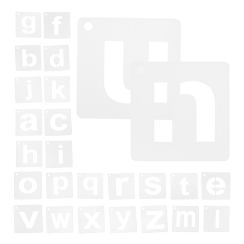 Pochoirs lettres majuscules - de,