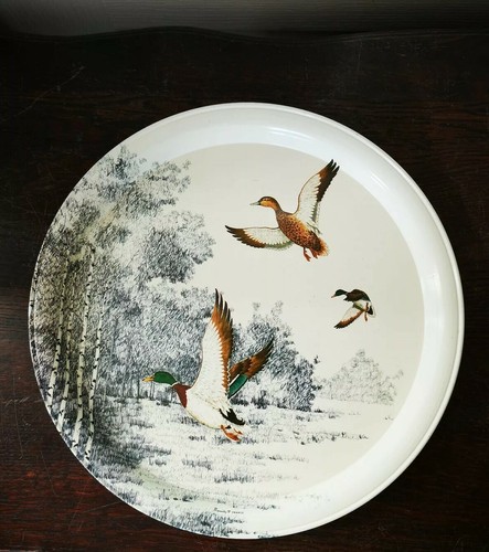 Vintage plateau rond massilly - plateau,