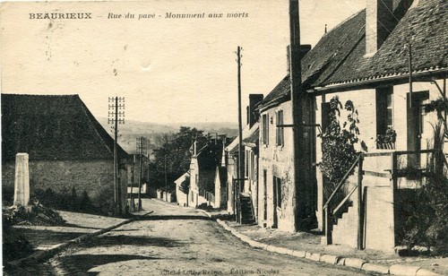 Carte beaurieux rue pavé - beaurieux,