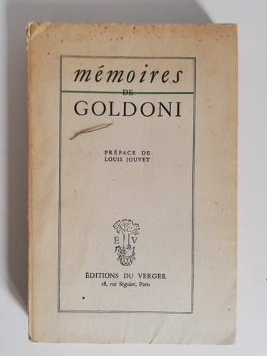 Carlo goldoni memoires - goldoni,