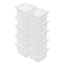 10 Pcs Plastic Small Turtle Aquarium Reptile Enclosure Breeding Box