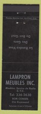 Matchbook Cover - Lambron Meubles TV Radio Repair Cte Drummond NB?