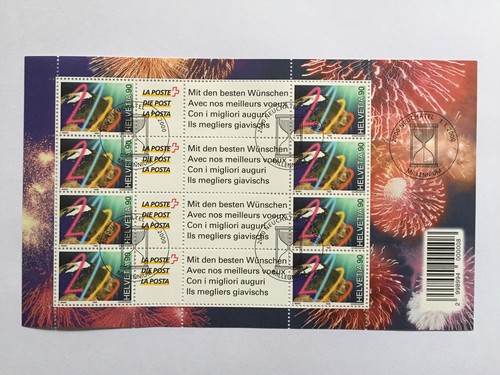 Feuille timbres suisse 1999 - feuille,