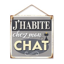 Plaque Métallique J'Habite