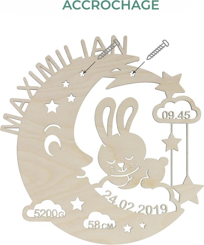 Veilleuse bébé lapin lune - bébé,