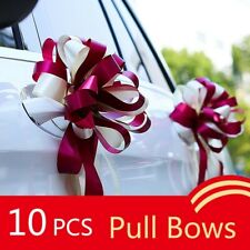 10 Pcs Voiture Mariage Cadeau Enveloppe Tirer Noeuds Deux Tons Ruban Miroir