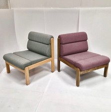 PAIRE DE FAUTEUILS CHAUFFEUSES VINTAGE 1960 SOCOL SOUVIGNET 60S LAINE &amp; HETRE