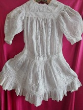 Charming antique white lace girl dress. Nice condition