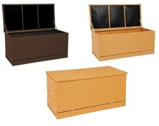 Coffre De Jardin En Polyrattan Pour Coussins Boîte De Rangement