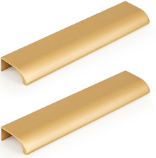 2x Poignée Profilleiste Or Mat Du Dos Aluminium Tiroir Barre de Prise 50-1500 MM