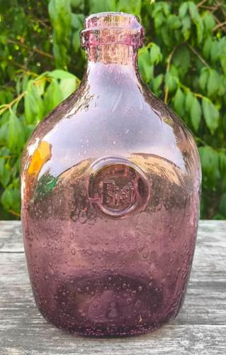 Grand flacon verre soufflé - flacon, en