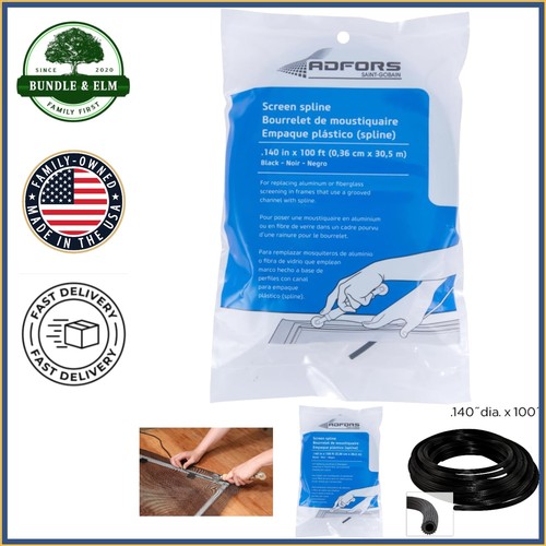 Durable black spline 140 - durable, 0.140"