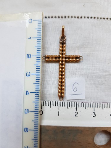 Croix pendentif plaqué or - croix, en