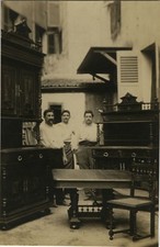 ANTIQUE PHOTO - VINTAGE SNAPSHOT - EBENIST CRAFT CARPENTER FURNITURE LE CROTOY