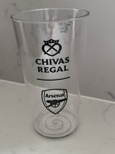 ARSENAL FOOTBALL CLUB X CHIVAS REGAL WHISKEY SOUVENIR PLASTIC GLASS